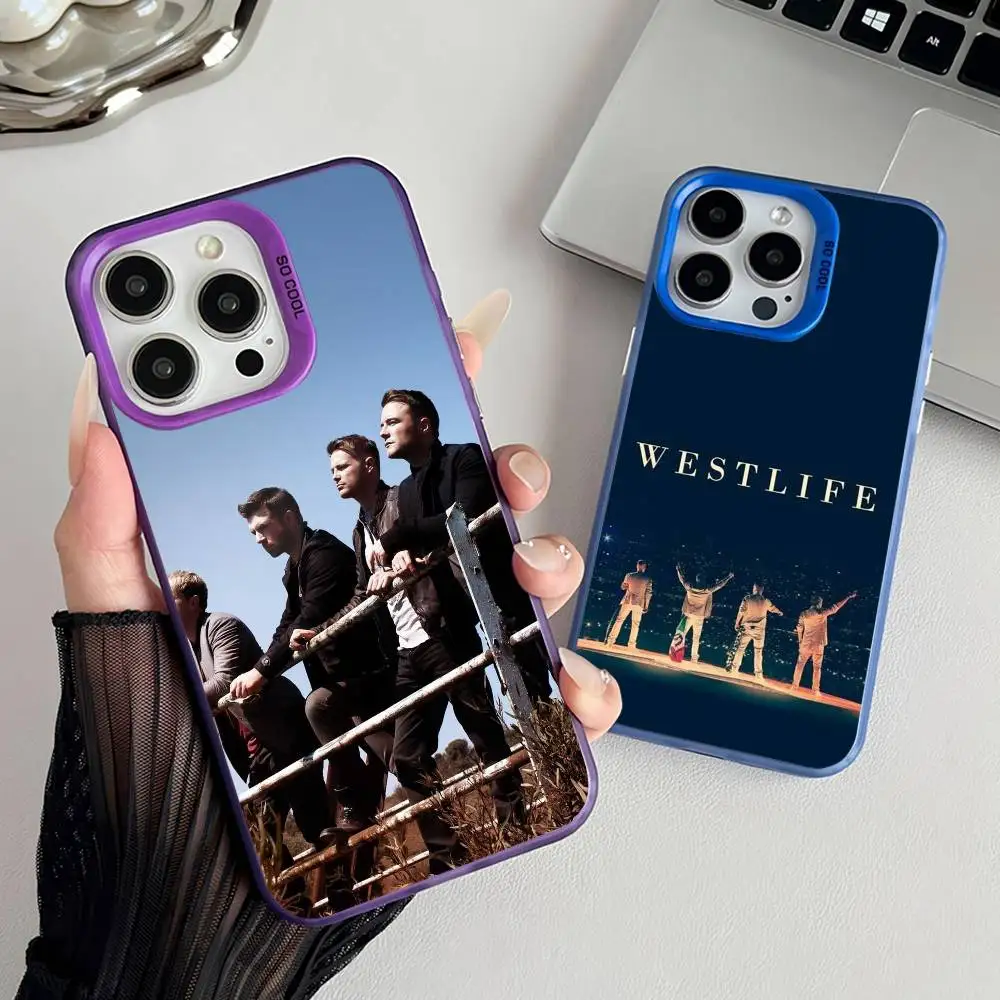 Cool w-Westlife Funda para teléfono con revestimiento protector diseñado para iPhone 11 12 13 14 15 16 Pro Max Plus