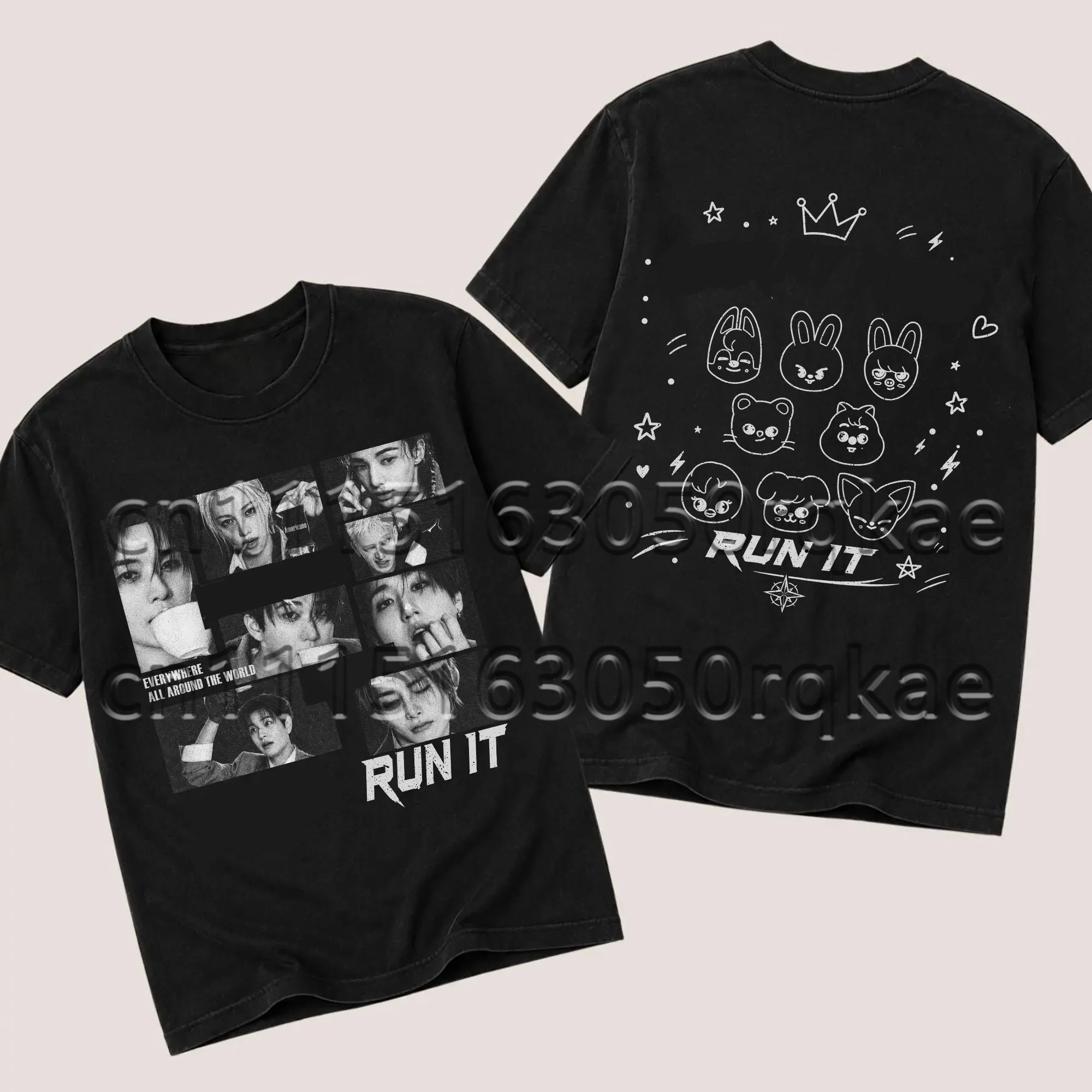 Run It T-shirt 2026 KPOP Concert Sport Casual T-shirt Fan Gift Streetwear Minimalist Casual Short Sleeve Women's T-shirt