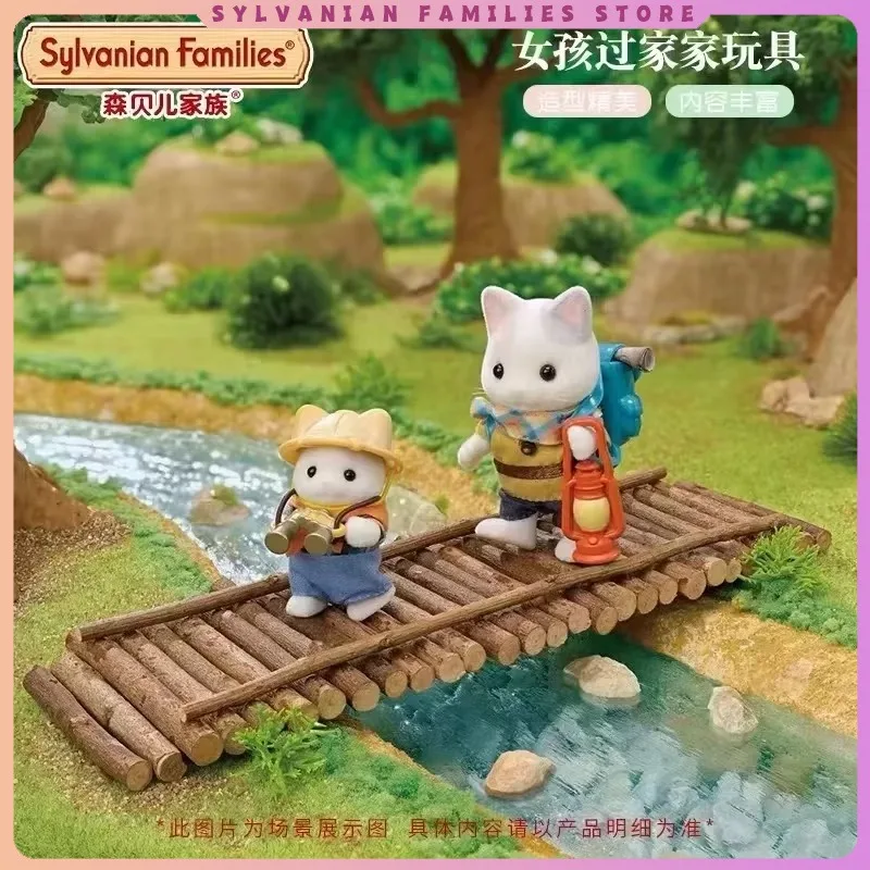 LLavero Original de Sylvanian Families, ropa, muebles de Sorpresa, figuras de Chihuahua, Accesorios, muñeca familiar, juguete, gato de aventura