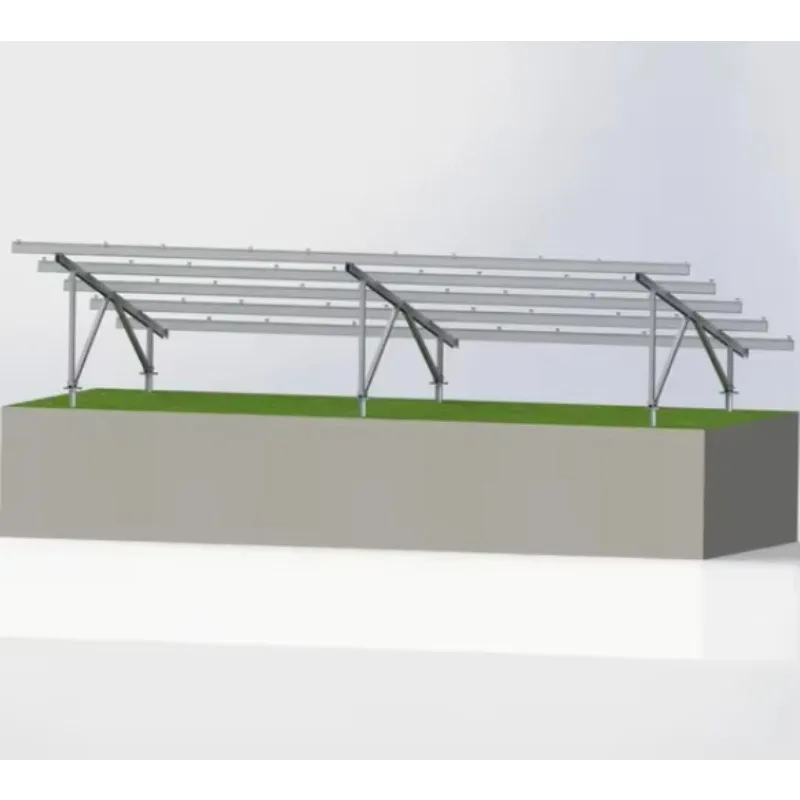Aluminium Solar Panel Ground Mounted Racks Solar Panel Concrete Foundation Ground Mounting Structure Bracket - Detail 1