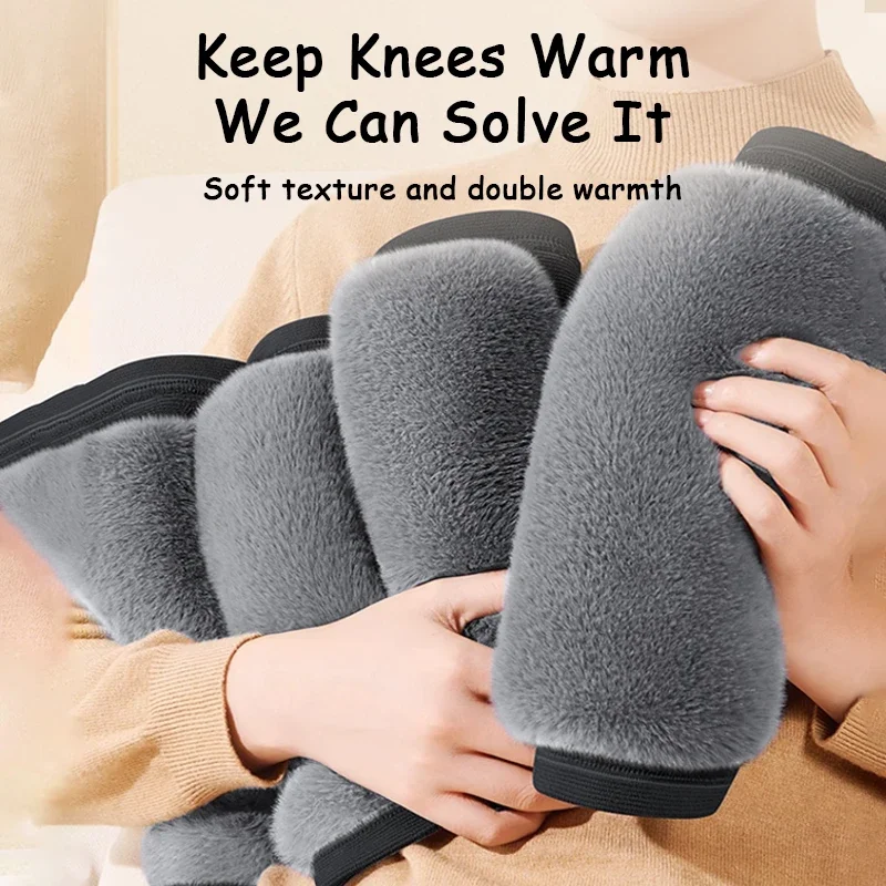 1 Pair Winter Warm Knee Pads For Women Men Old People Cold Leg Arthritis Kneepad Knee Support Rabbit Knee Protector