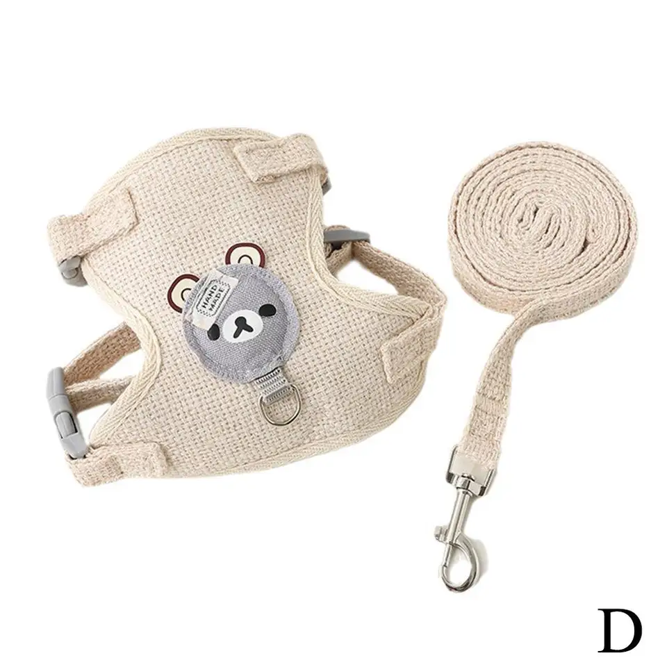 Lovely Small Pet Vest Chest Strap Dog Leash Traction Rope Walking Dog Cat Bunny Vest Harness Poodle Collar Leash Dog Accessories, image 10