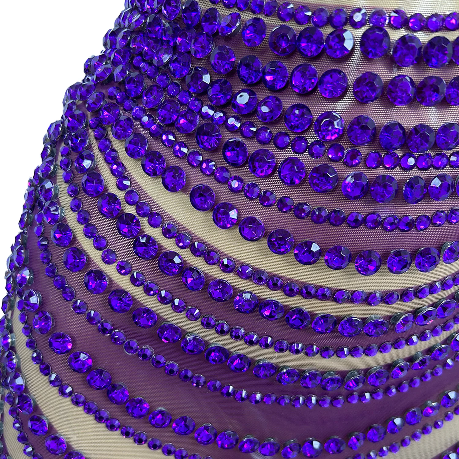 คริสตัลประกายชุดมินิเซ็กซี่ SHEER ตาข่ายวันเกิด PARTY ฉลองชุดแน่นบาร์กิจกรรมนักร้องแสดงเวทีสวมใส่เครื่องแต่งกาย Fanwan