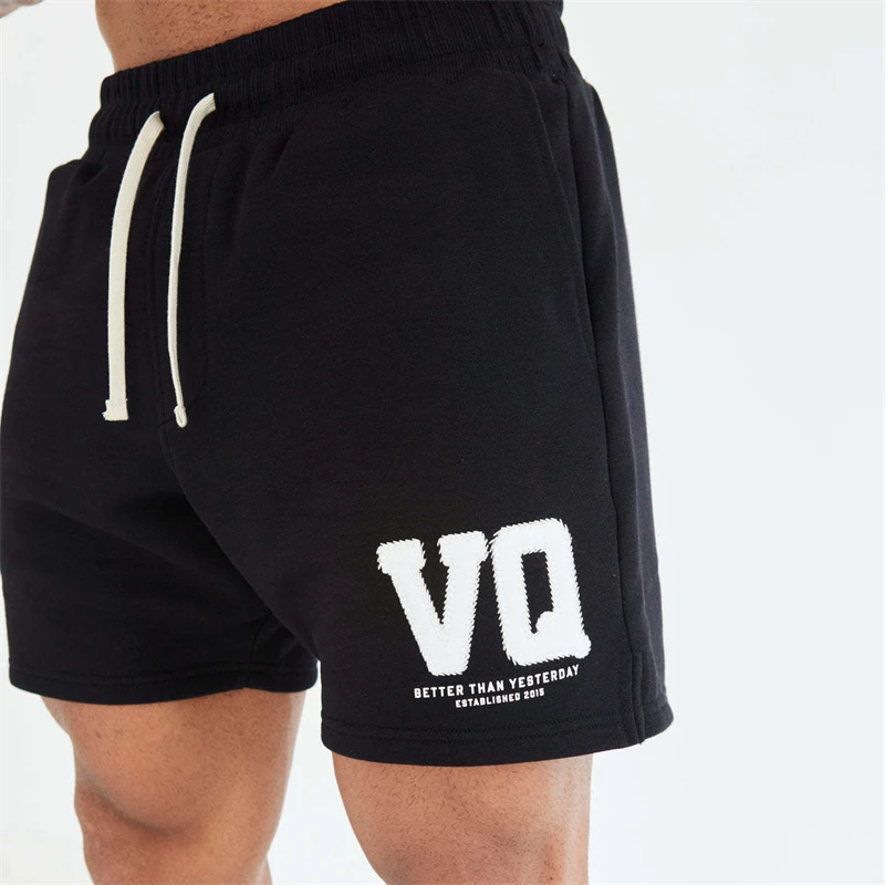 Summer new fashion cotton black men's shorts Streetwear outdoor loose casual quarter pants Fitness exercise men's sweatpants