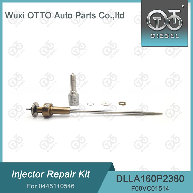 Repair Kits for Injector 0445110546 , Nozzle DLLA160P2380, Valve F00VC01514