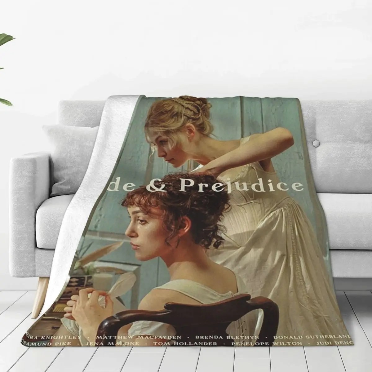 Pride And Prejudice Movie Poster Blankets Flannel Lightweight Sofa Throw Blankets For Couch Bedding Throws Bedspread Quilt