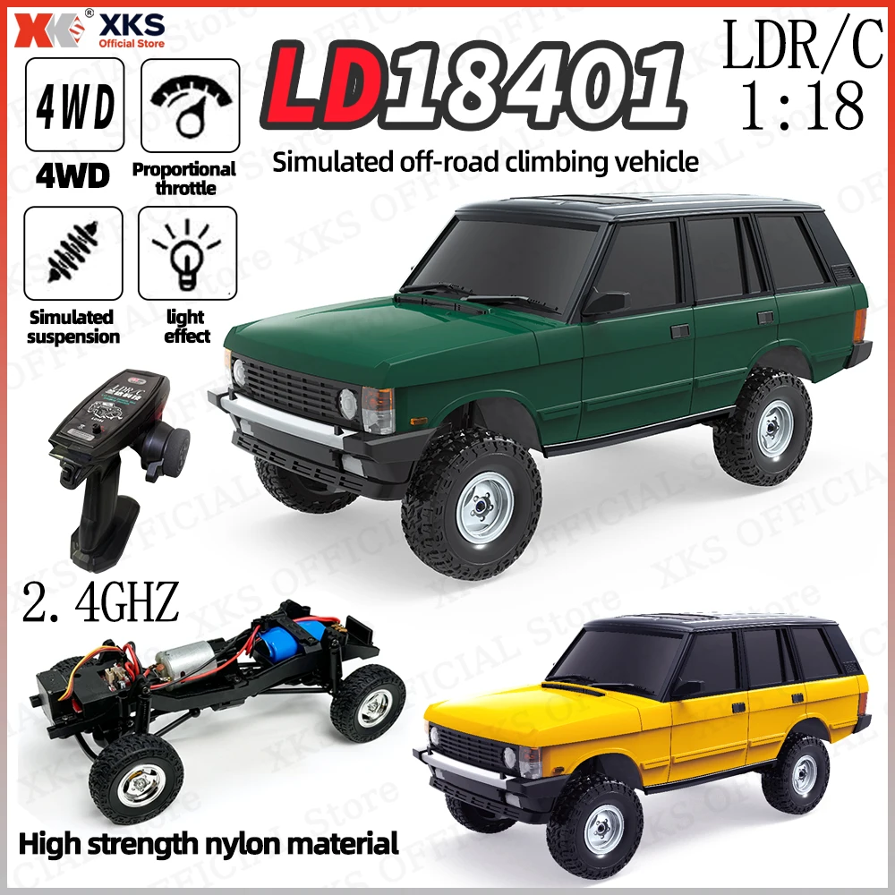

XKS LDR/C LD18401 1:18 Имитация внедорожника с дистанционным управлением Модель Range Rover RC Альпинистский автомобиль Полноприводная игрушка в подарок