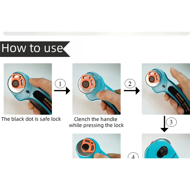 Top Sale FT145 Rotary Cutter 45Mm Patchwork Roller Easy Tearing Cutting Tools For Cloth Leather Paper Ticket Soft Sheet Easy Ins