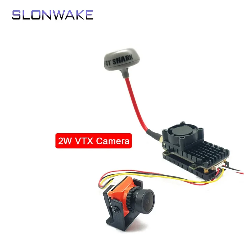 Nuovo trasmettitore VTX wireless FPV a lungo raggio da 5,8 Ghz 48CH 2W con mini fotocamera CMOS 1500TVL per RC che gioca con il drone