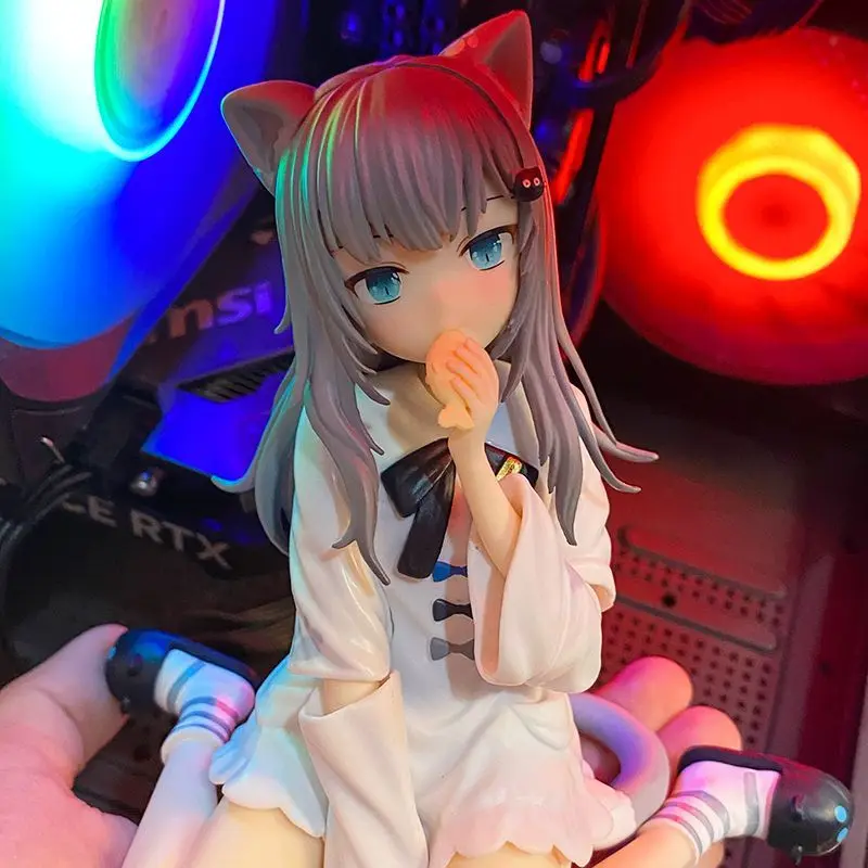 

Nachoneko Anime Cat Girl PVC Action Figure Collectible Toy Game Statue Model Doll for Gift