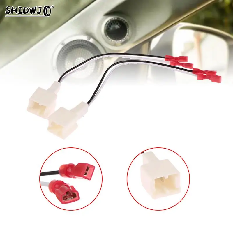 1Pair Car Tweeter Dash Front Speaker Wire Harness Adapter Cable Connector Wiring Cable For Nissan Renault Series Speaker