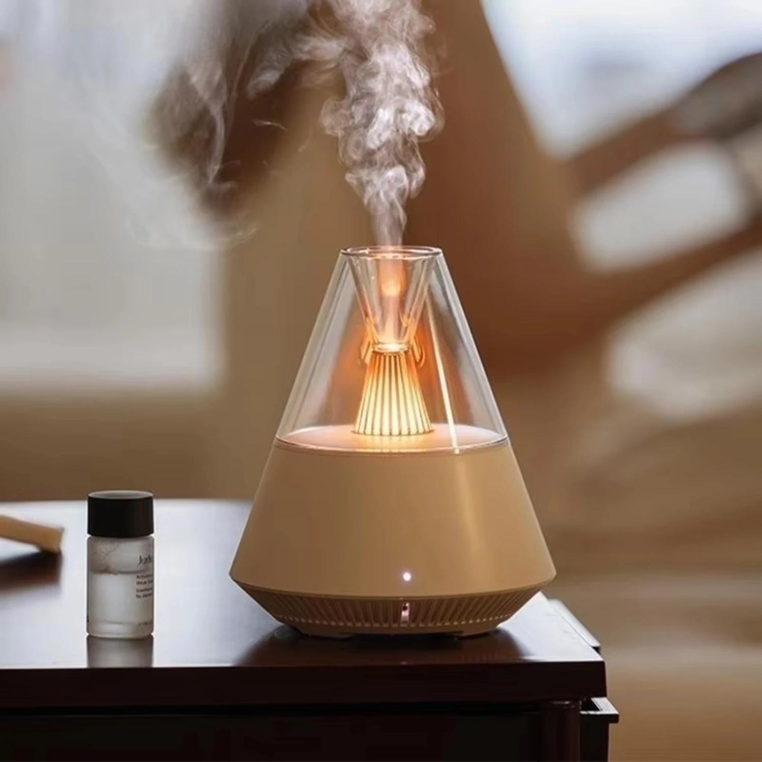 150ML USB Aromatherapy Diffuser Air Humidifier Remote Control Essential Oil Diffuser with Warm Night Light   Humidifier Diffuser