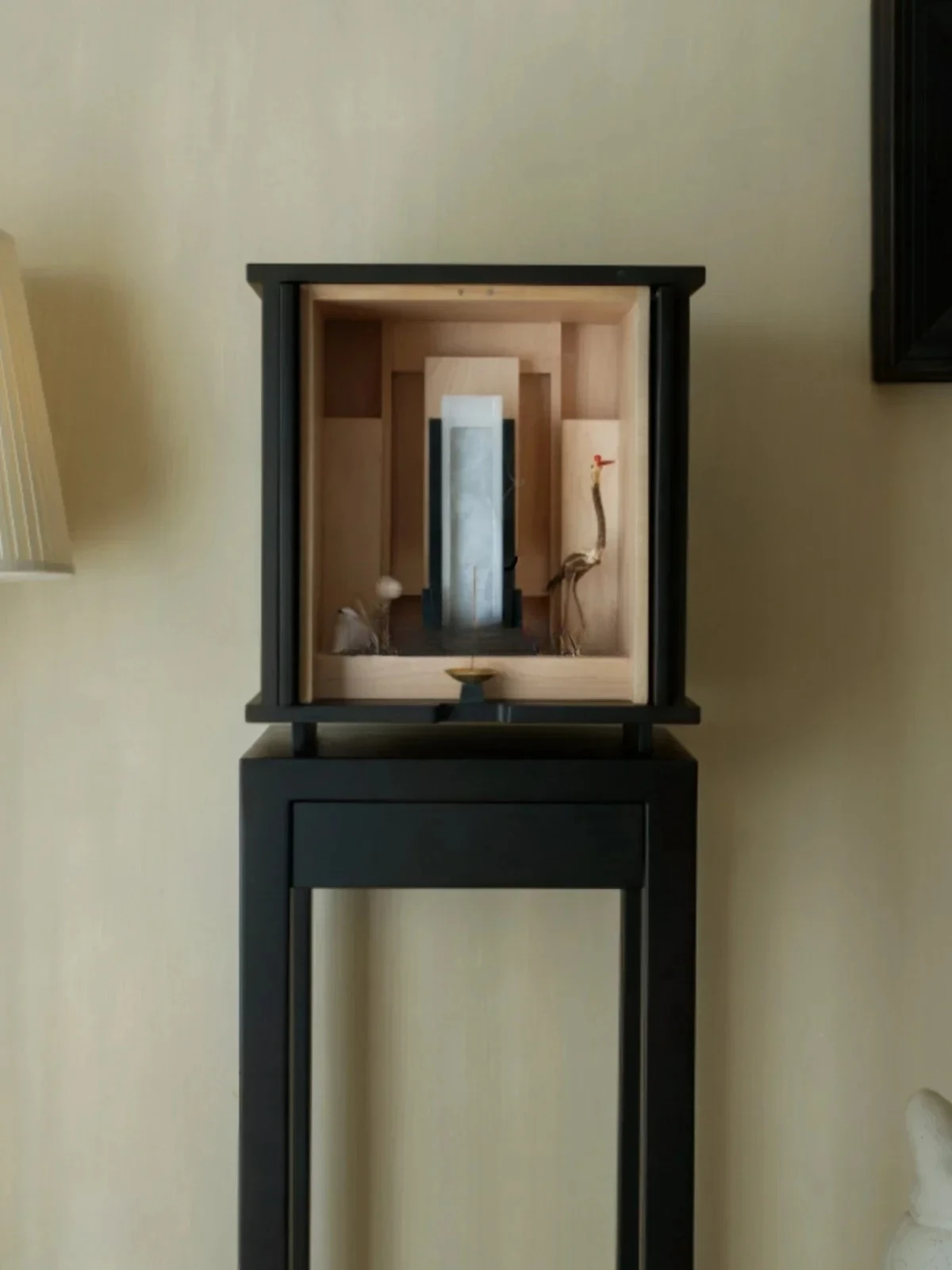 

Cloud Gate Niche Buddha Niche New Chinese Modern Niche Cabinet Sliding Door Divine Position