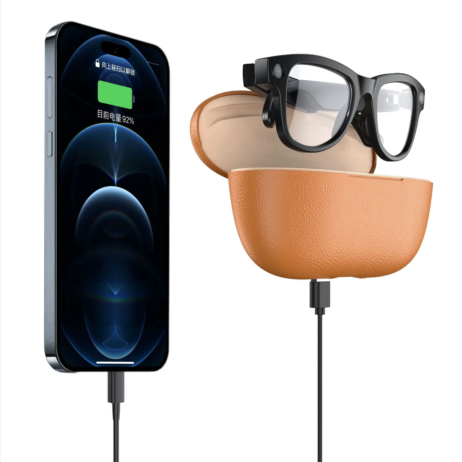 

M02 Ultra AI Translate Sport Glasses Charger Case Chat GPT Music Call Noise Reduction WiFi Connection Smart Glasses With Camera