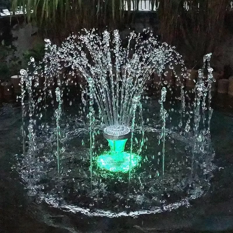 Modern Mini Dancing Fountain Circular Stainless Steel Garden Ornament 68/80/100cm Easy Install Outdoor Equipment