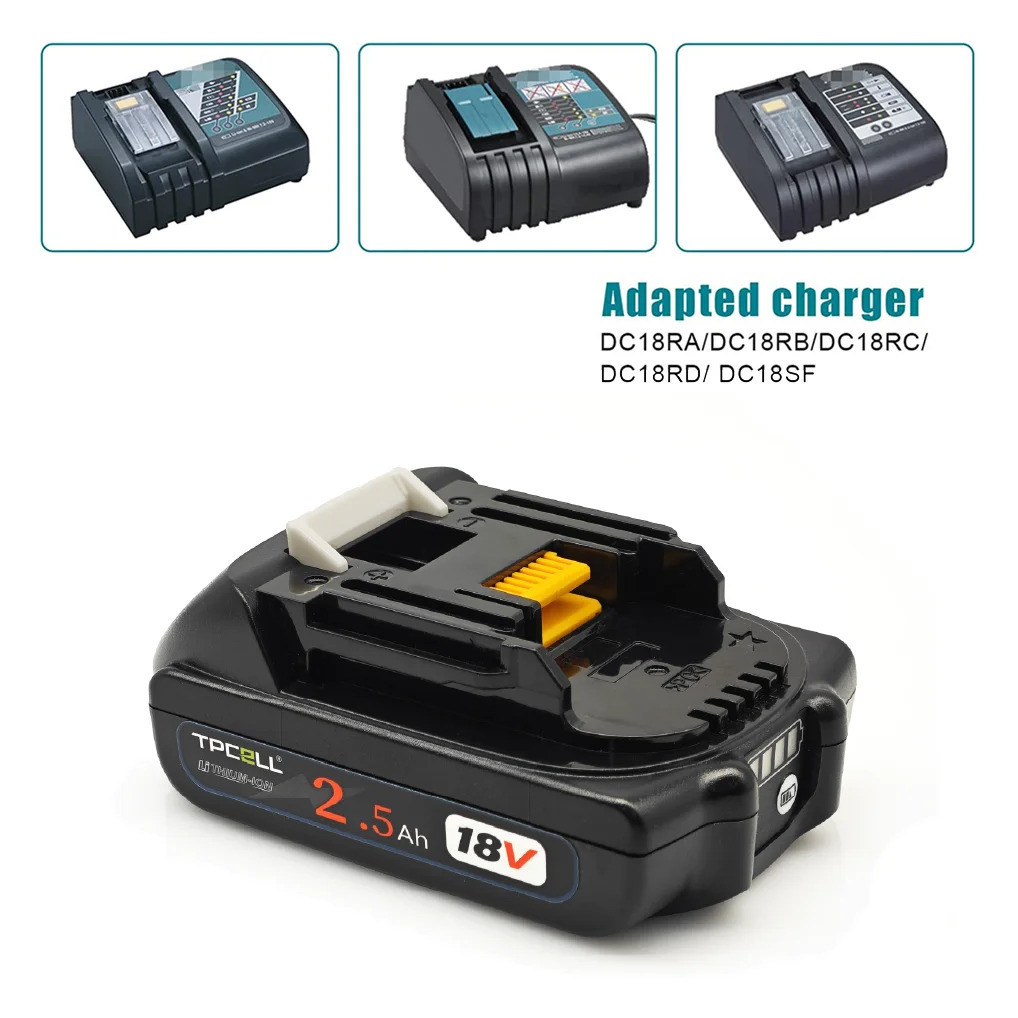 BL1830 3Ah/2.5AH For Makita 18V Battery Power Tools Li-ion Replacement LXT BL1825 BL1820 for 18 V Screwdriver with BMS TPCELL