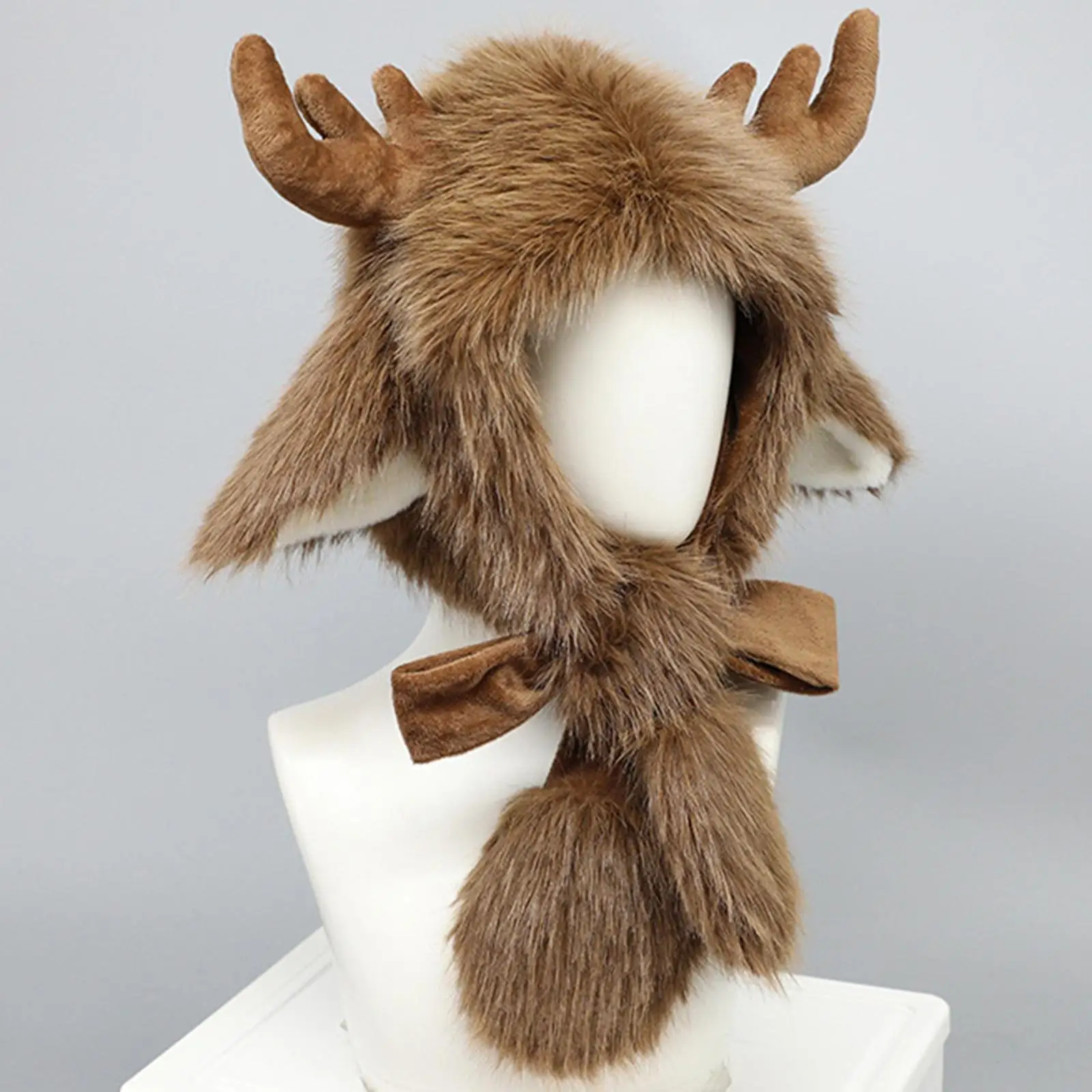 Soft Plush Hat Head Accessories Animal Stuffed Hat Creative Elk Ears Hat