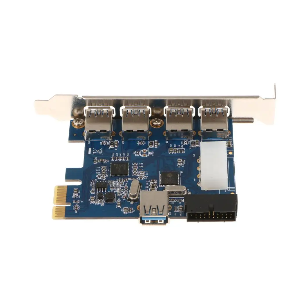 4-port PCI Express Card Adapter USB 3.0 Stable Expansion for Universal Desktop Windows Fast Device Access