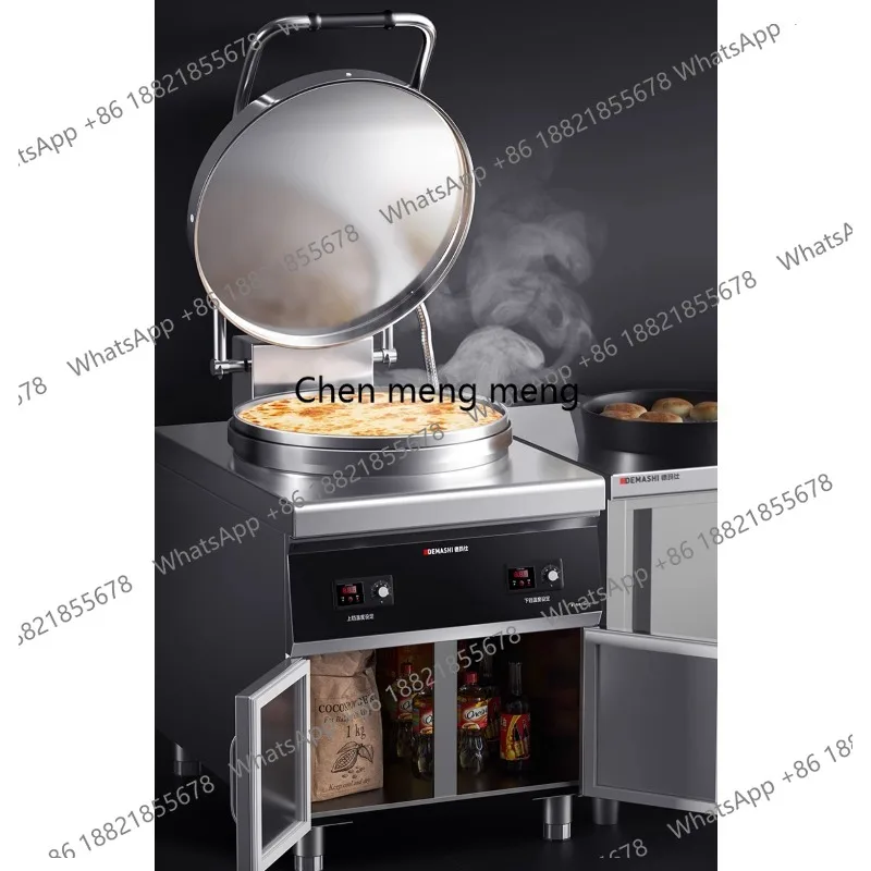 

Commercial electric cake pan cabinet type raw frying bag scones pancake machine large hotel canteen school