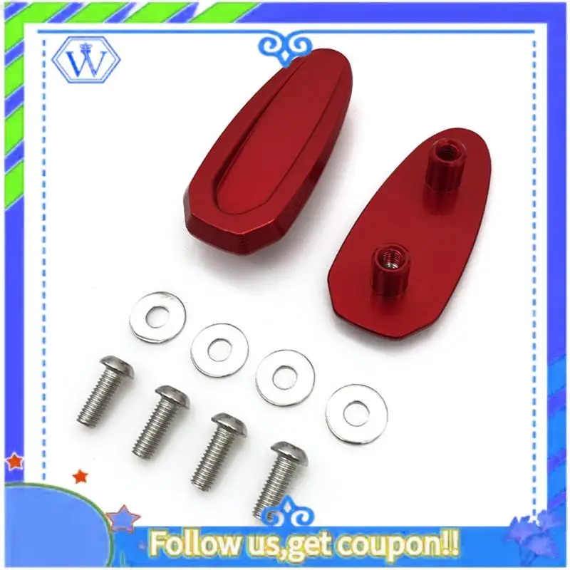 

M46K-For BMW S1000RR 2019-2023 Motorcycle Rearview Mirror Base Cover Windshield Drive Eliminator Mirror Hole Cover - Red Parts