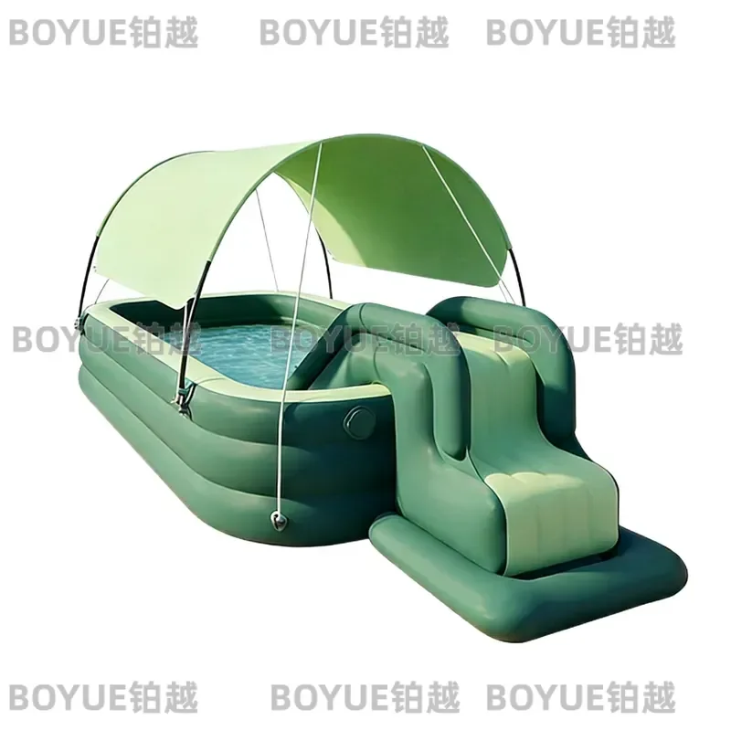 Large Family Inflatable Swimming Pool Outdoor Garden Kids Baby Play Center with Sunshade Heavy Duty Above Ground Water Park
