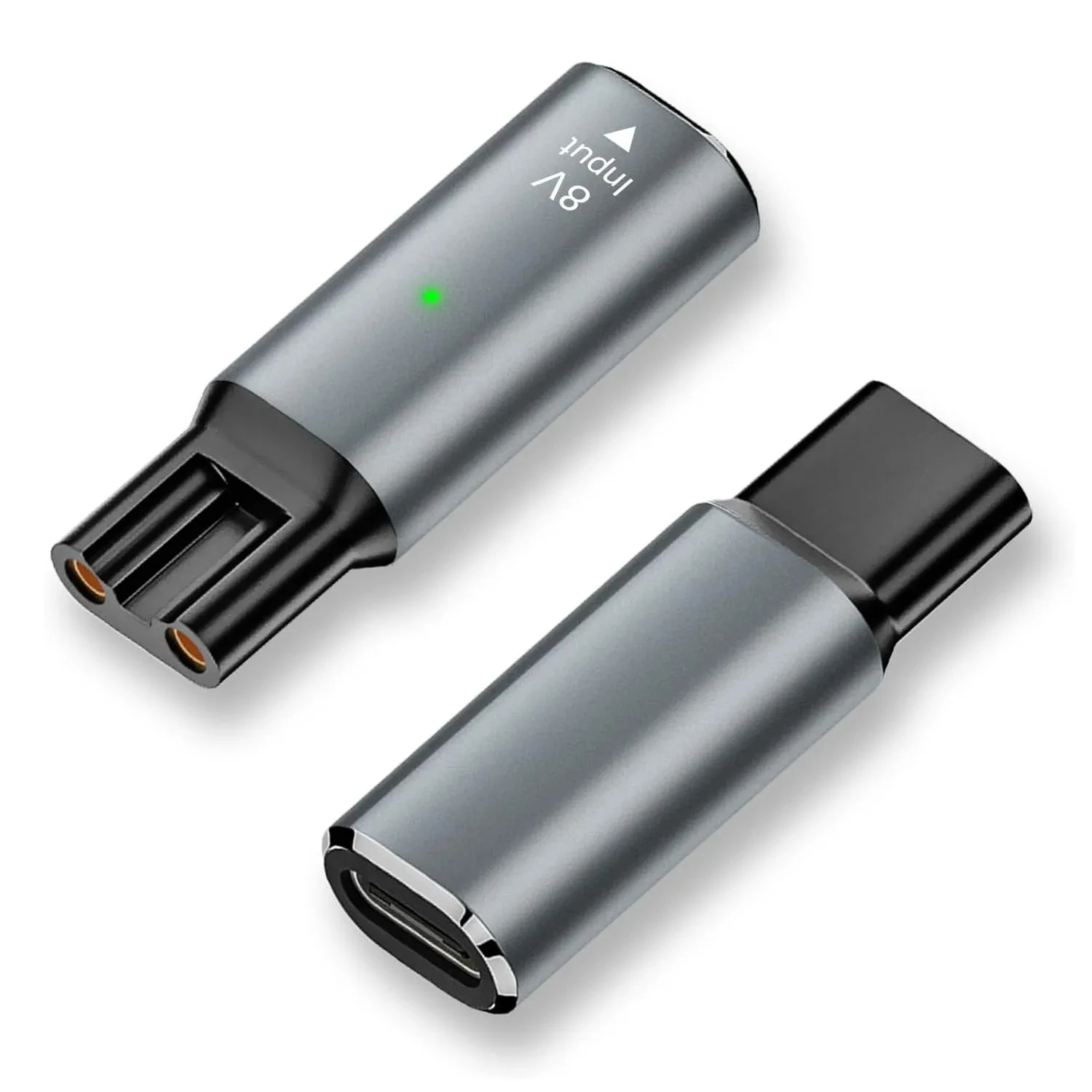 Adaptador de Carga Tipo-C de 8V para Afeitadora Philips, Convertidor de Carga para Norelco Oneblade QP2630 QP2530 HQ850, Convertidor de Cargador USB-C para Afeitadora