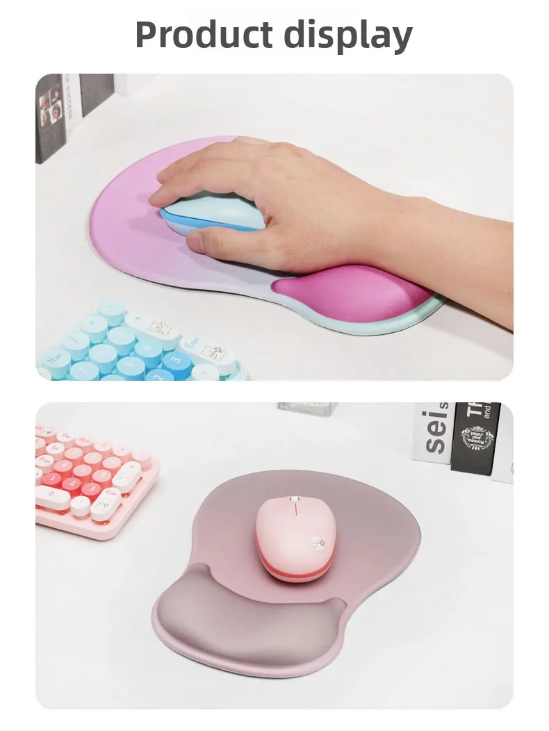 Gradient Silikon Handgelenkauflage Mauspad Q-Soft Schreibtischunterlage für Büro und Gaming in 9 Farboptionen – Detail 8