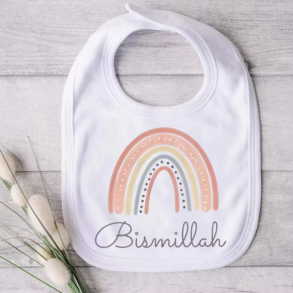 

Start with Bismillah Bib Ramadan Mubarak Muslim Islamic Kareem Eid Al Fitr Iftar Decoration Baby Shower Boy Girl Gift