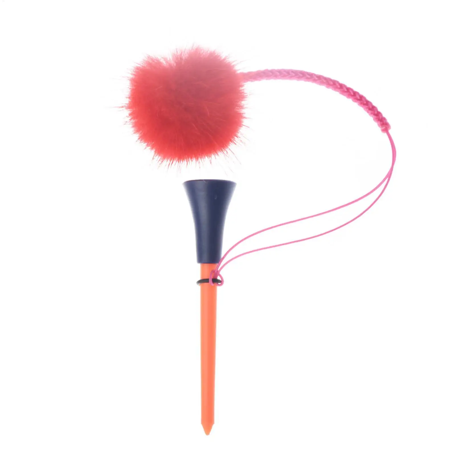 Golf Rubber Tees With 4cm Imitation Mink FurPlush Balls Golf Accessories For Golf Lovers Golf Tee 1pcs (random Color)