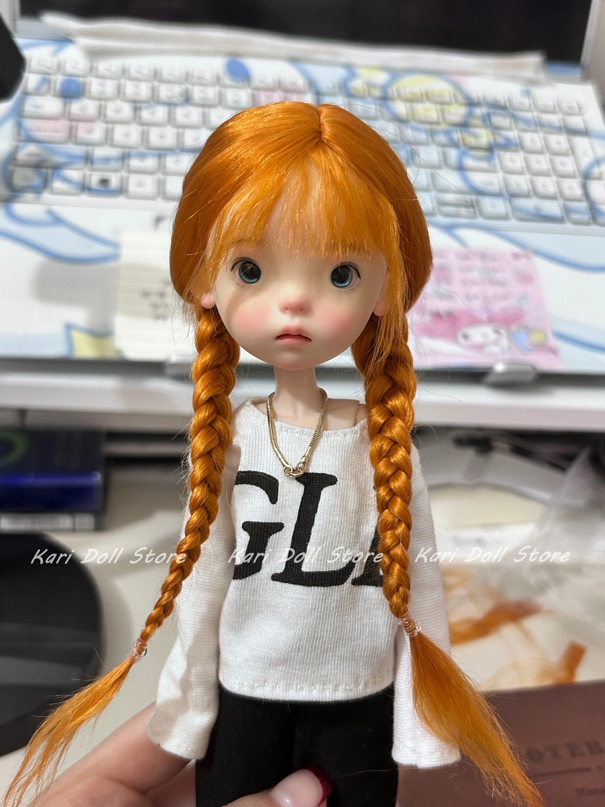 2026 Kari Doll wigs Natural mohair wigs for Landazz Landoudou Doll 16cm head circumference