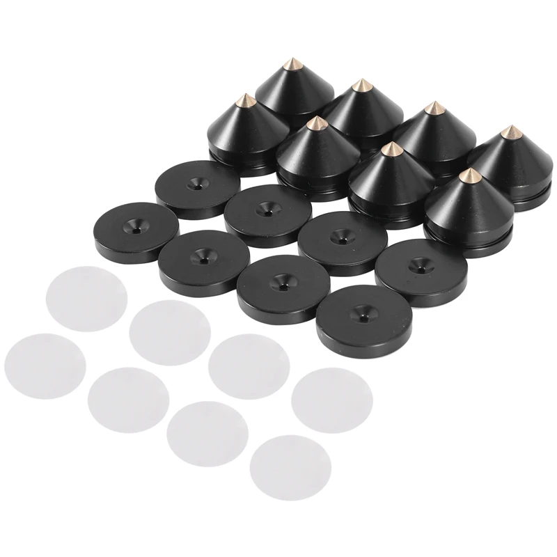 8Sets Speaker Stand Feet Foot Pad Aluminium Alloy Metal (NOT Natural Wood ) Spikes Cone Floor Foot Nail M23X20