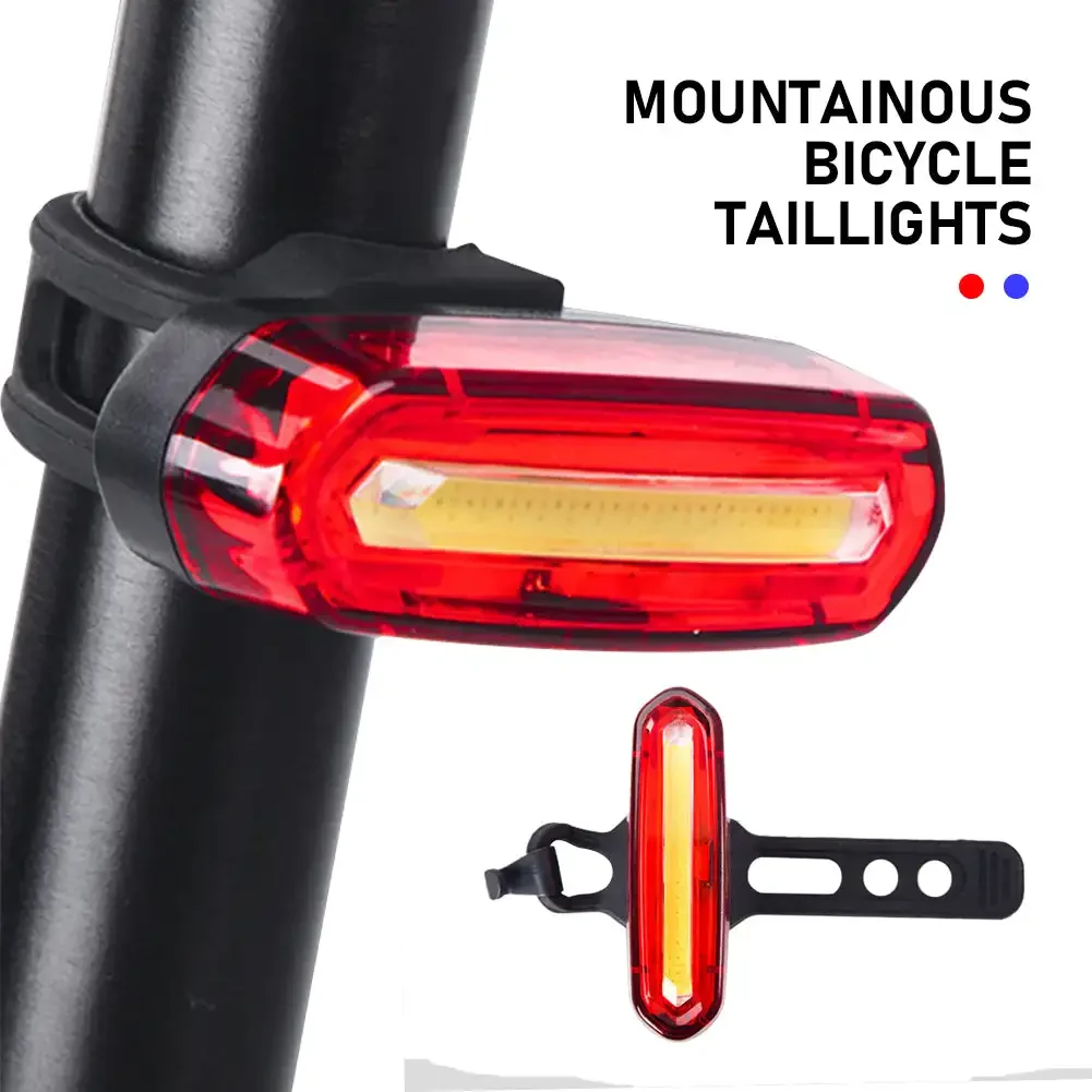 Luz trasera LED para bicicleta, faro delantero y trasero, resistente al agua, recargable por USB, para ciclismo de montaña