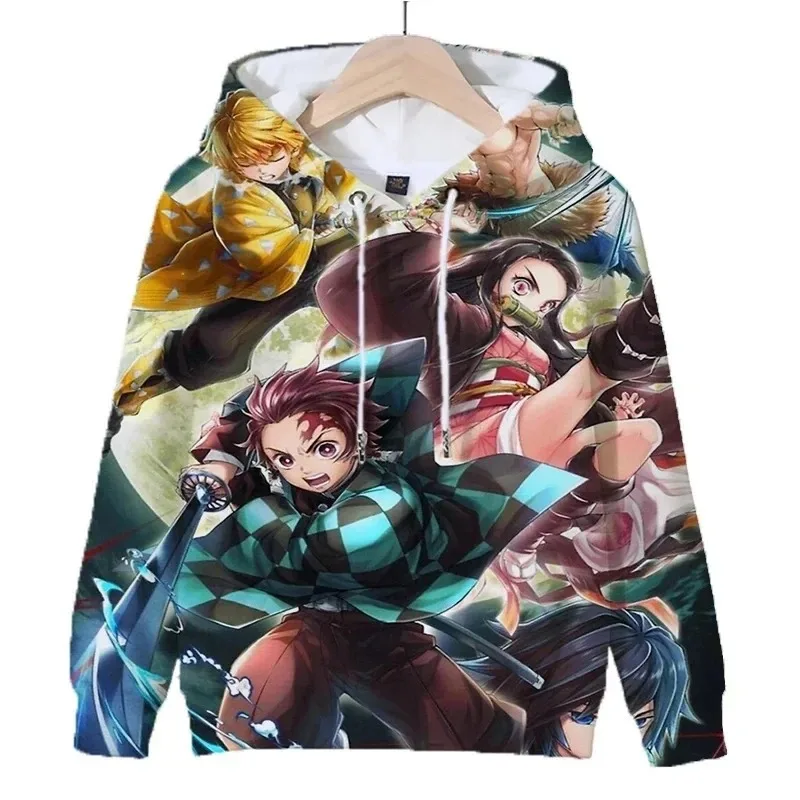 2025 Herfst Mode 3D Demon Killer Kamado Nezuko Hoodie Gedrukt Sportkleding Kleding Trui Lange Mouwen Mannen en Vrouwen