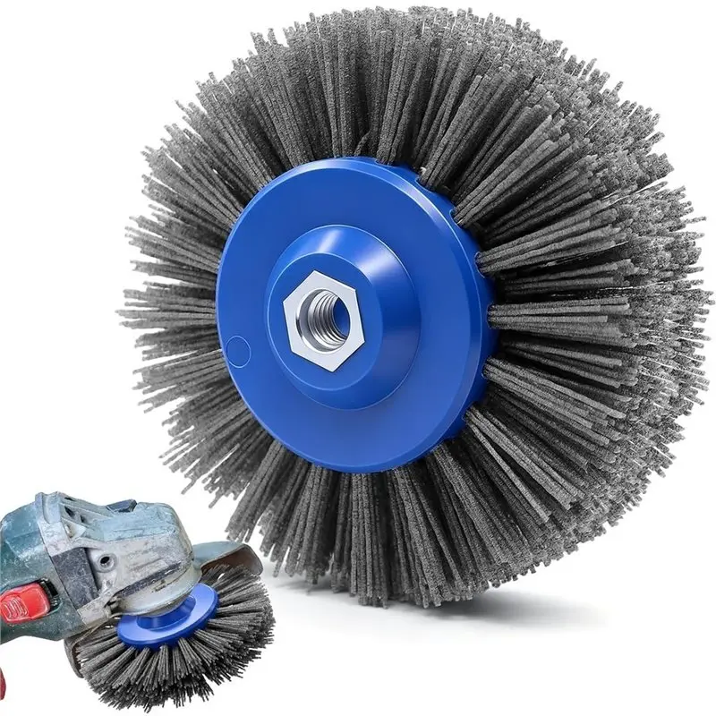 BHBD-For Deburring Nylon Brush M14 80 Grit For Angle Grinder Grinding Brush For Rust Removal Paint