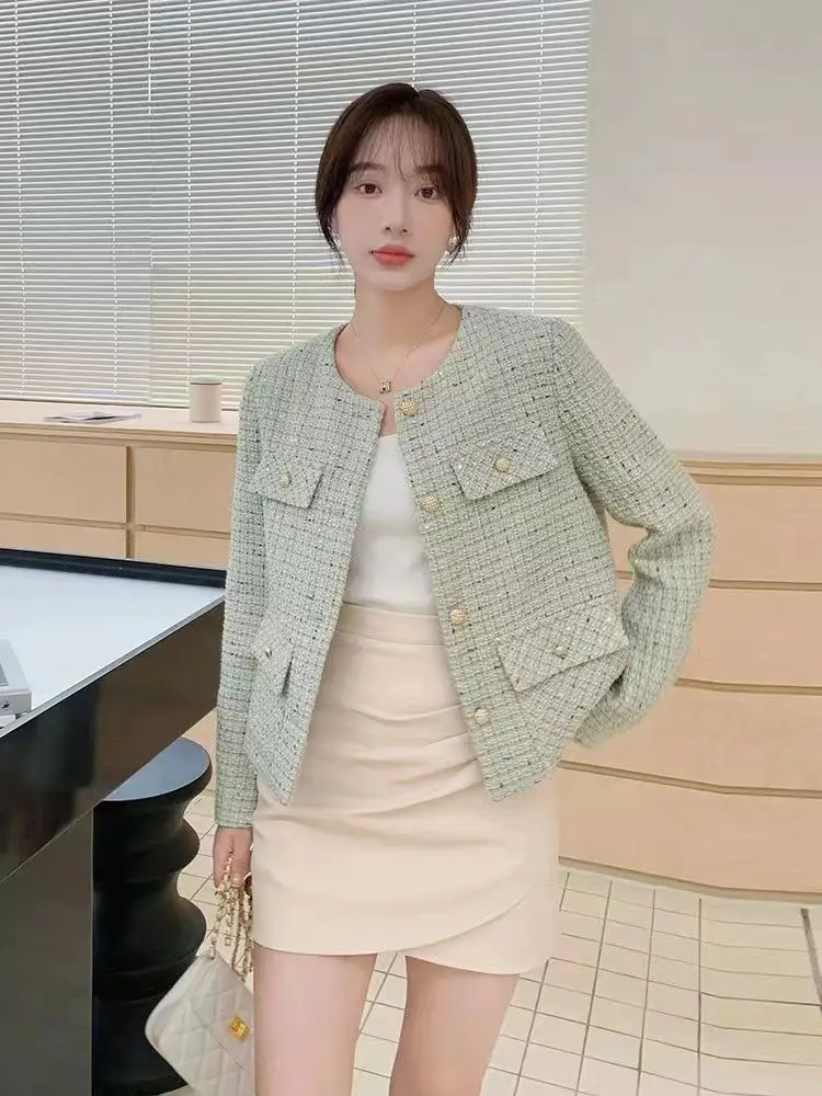 Gabardina marrón para mujer, abrigo cosido a medida, doble cara, ajustado, con bolsillo, profesional, verde militar, cremalleras abotonadas, elástico