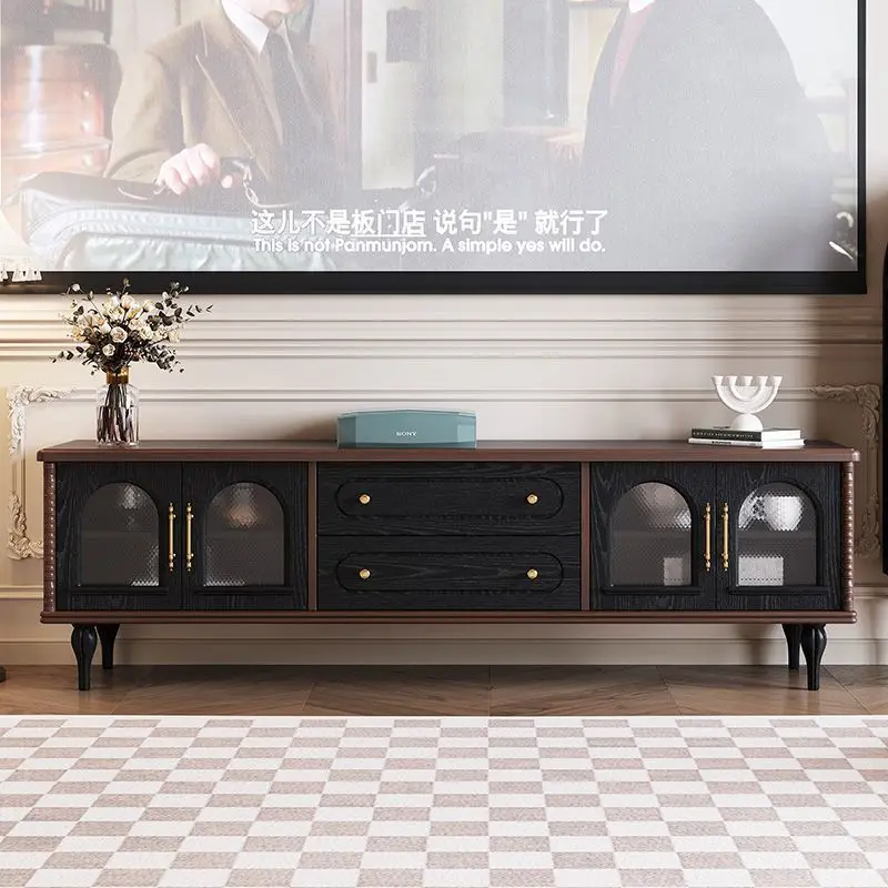 

Black American small apartment living room home storage locker antique furniture