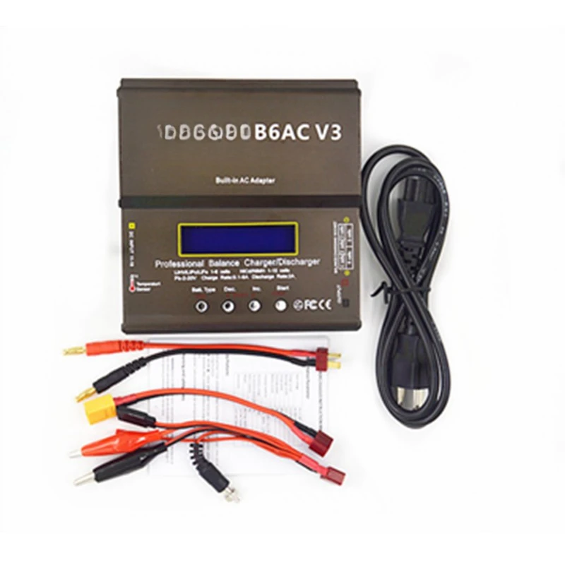 IMAX B6AC V3 upgraded version, balanced charging 80W NiMH/NiCd battery pack, built-in power supply for model aircraft