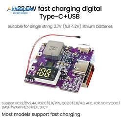 22.5W High Power Bank Bidirectional Fast Charging Mobile Power Module Circuit Board DOY With LED Display Type-c Interface