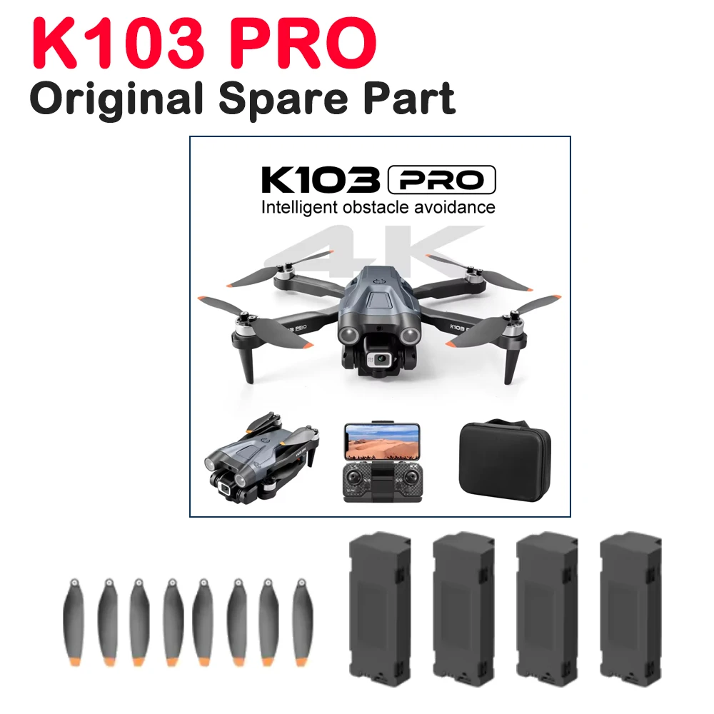K103 PRO Brushless Drone Original Spare Part K103PRO Battery 3.7V 1800mAh / Propeller Blade Maple Leaf Part Accessory