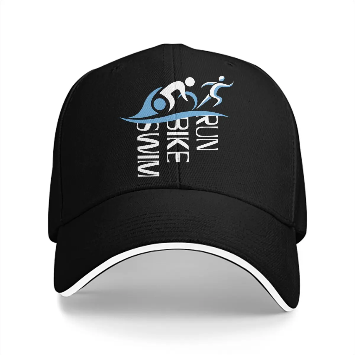 Pure Color Dad Hats Triathlon Swim Bike Run Triathlete Men's Hat Sun Visor Baseball Caps Swim Peaked Cap