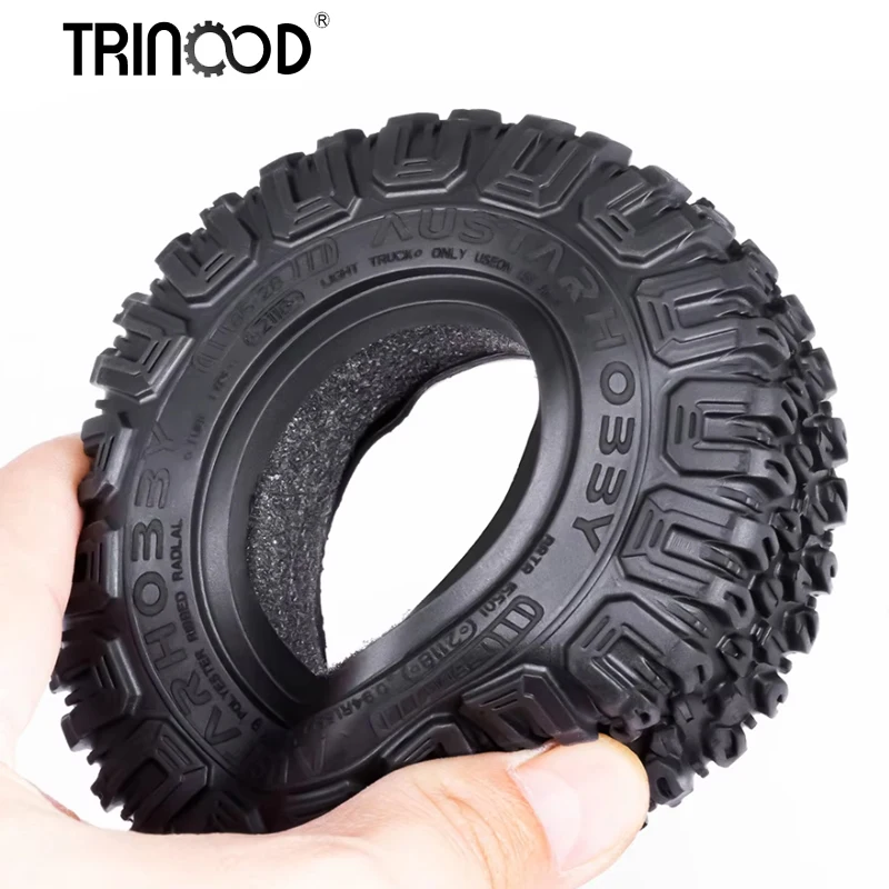 

TRINOOD 1,55-дюймовые резиновые колесные шины с пенопластовой вставкой для AXIAL UTB18 CAPRA AX90069 MST JIMNY 1/18 RC Crawler Car Upgrade