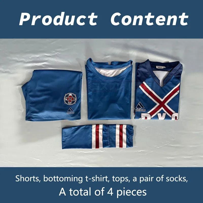 هولون الأزرق قفل أنيمي رين إيتوشي شيدو ريوسي تشارلز كاراسو تأثيري حلي P.X.G جيرسي شعر مستعار التطريز زي كرة القدم