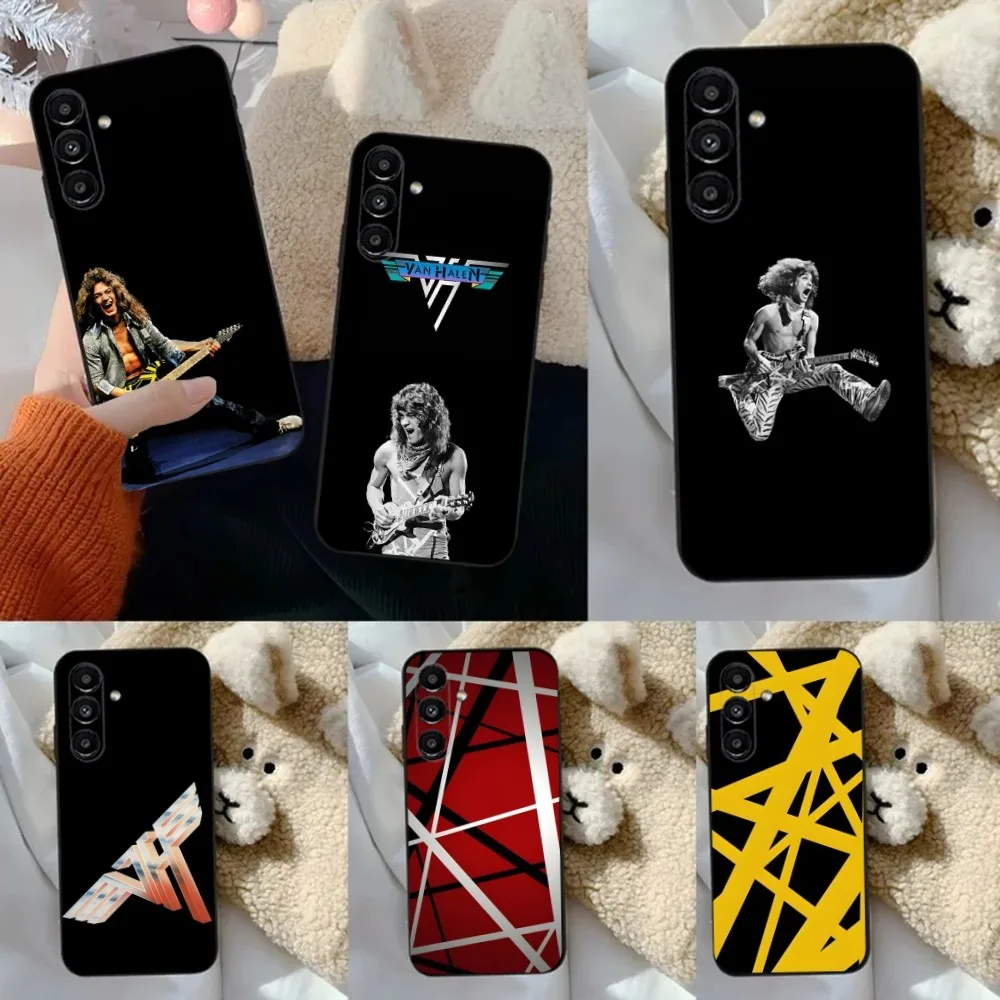 

Eddie Van Halen Phone Case For Samsung S24,23,22,30,21,10,9,Ultra,Plus,Lite,FE,5G Black Soft Case
