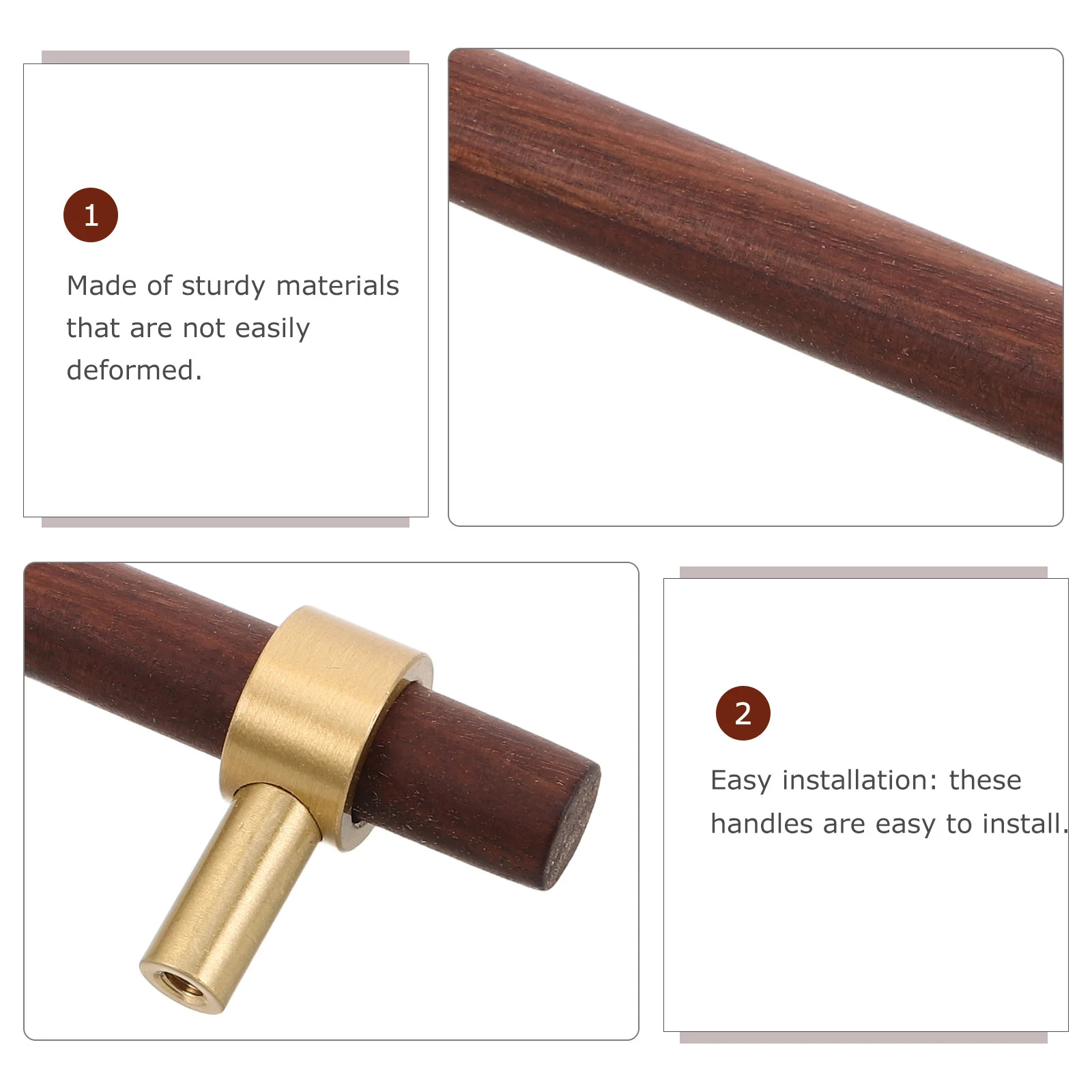 2 قطعة مقابض أبواب خزانة فاخرة خفيفة الوزن سهلة التركيب الأجهزة لخزائن الأدراج والخزائن وديكور الأثاث #2