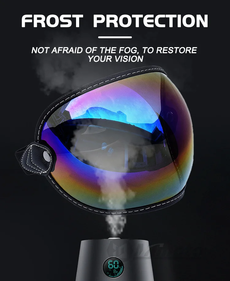 Flip up Lens Bubble Visor Face Shield Mask For BELL MOTO 3/ROYAL/SHOEI Retro Motorcycle Helmet Motorbike Helmet Lens Equipments view 4