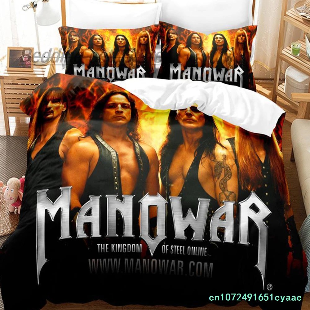Manowar Bedding Set Single Twin Full Queen King Size Bed Set Aldult Kid Bedroom Duvetcover Sets 3D Print Hip Hop 2022