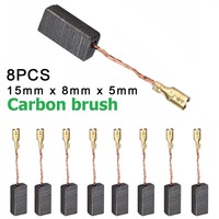 8Pcs Carbon Brush For Bosch Angle Grinder Electric Hammer Drill Graphite Brushes Power Tools 15x8x5mm