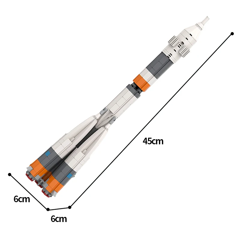 MOC Ultimative Soyuz Rakete Sammlung Rakete Bausteine Starten Fahrzeug Träger Ziegel Juguetes Bildung Pädagogisches Spielzeug