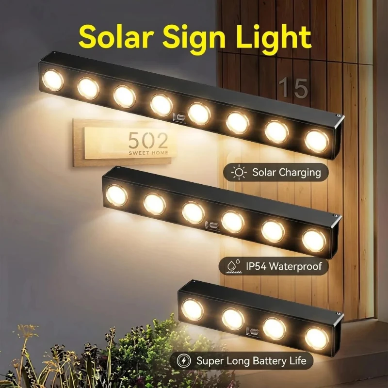 4/6/8LED Solar Wall Light Outdoor Waterproof Garden Decora Balcony Staircase Fence Home Atmosphere Lighting Solar Powered Lamp