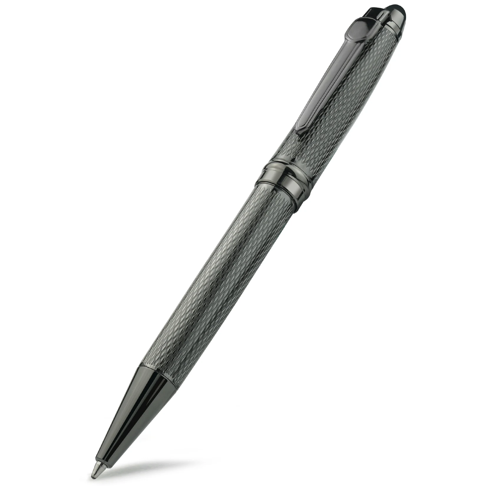 STONEGO Classic Twist Ballpoint Pens, Stainless Steel Retractable Ball Point Pen Smooth Gel Ink Roller Ball Pen